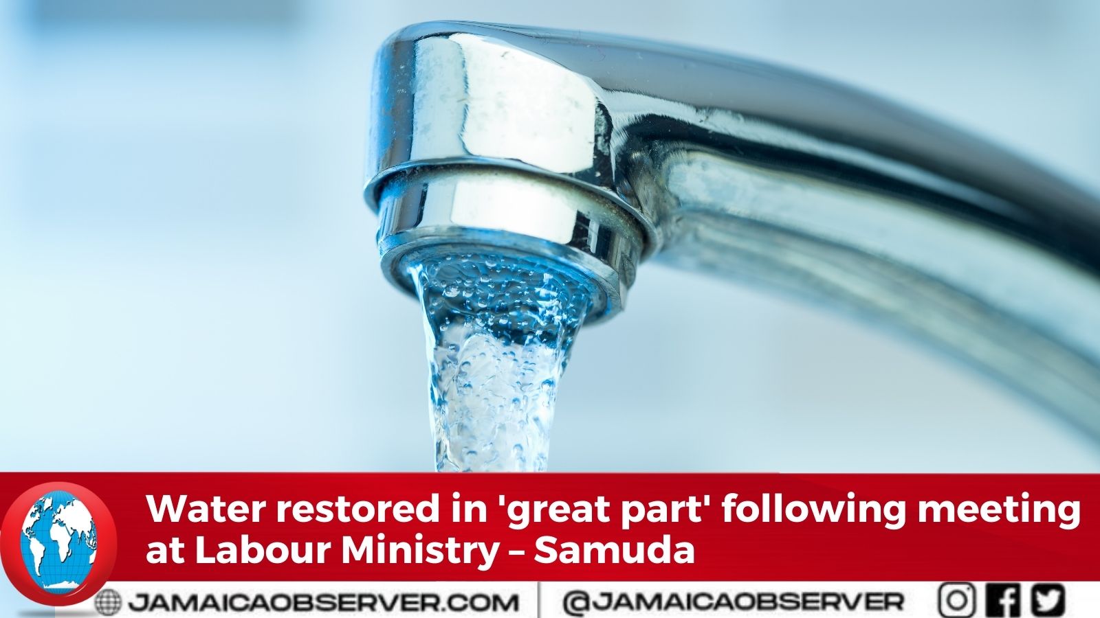 Jamaica Observer on Twitter "Water has been restored in “great part
