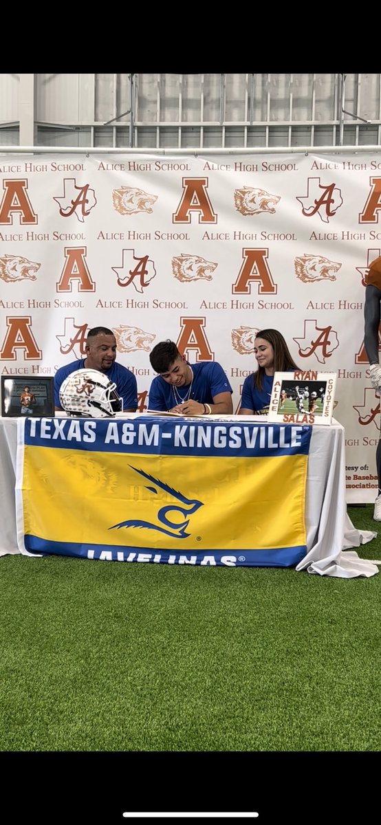 #comitted Thanks to all the coach’s and teammate’s from little league to high school that pushed me to become better.I’m thankful and grateful to be given the opportunity to play at the next level for Texas a&amp;m kingsville. ⚠️🔷 <a href="/JavelinaNation/">Texas A&M-Kingsville 🐗💙💛</a> <a href="/BridgerWest/">Coach Bridger West</a>  #allglorytoGod