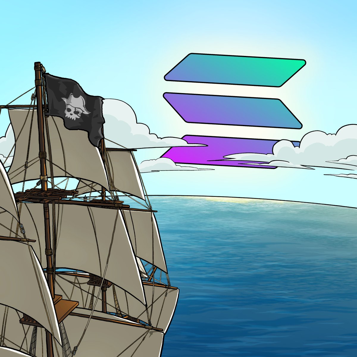 LostPiratesNFT's tweet photo. Solana, beware… because #ThePiratesAreComing.

As of now, the MetaSea Pirates are officially sailing on Solana waters! https://t.co/gP1RqwOOnI