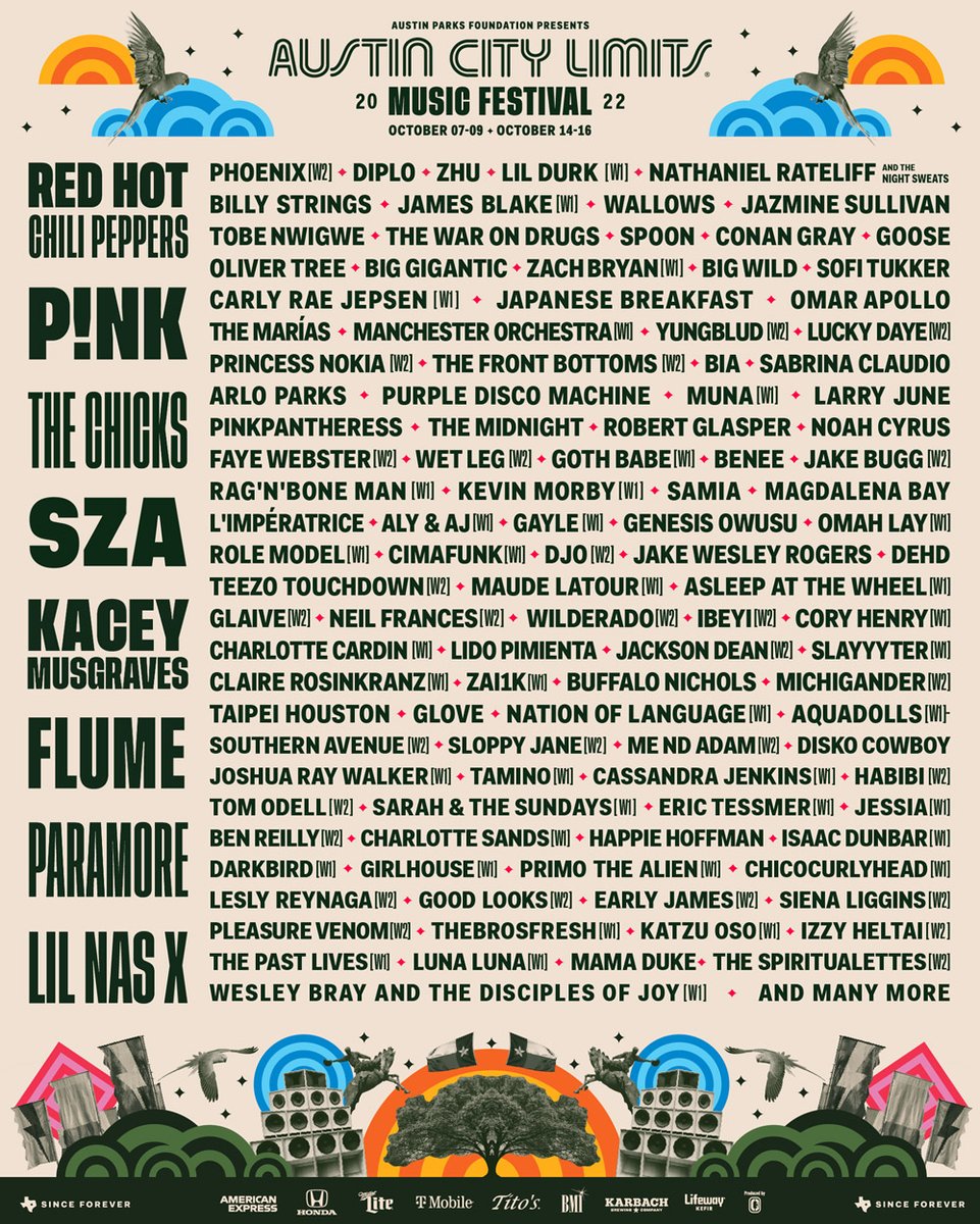 _theXchange's tweet photo. The (actual) ACL lineup just dropped. What y'all think? 🧐 https://t.co/U7ElmeKBbh