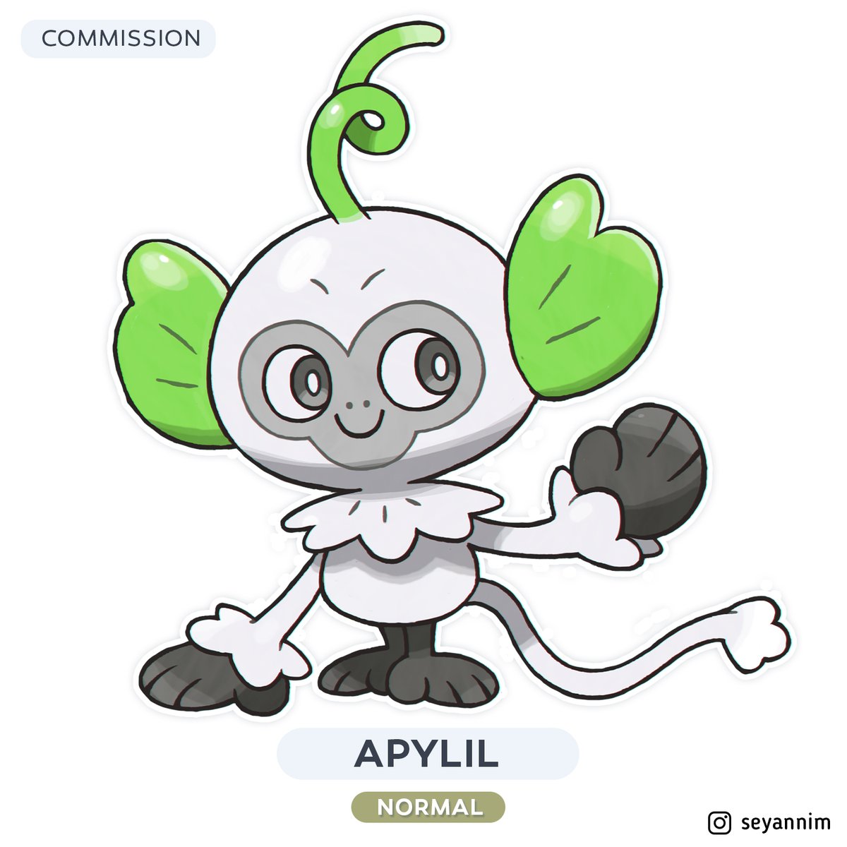 Seyanni's tweet photo. Apylil, The Baby Ape Pokemon.
Normal. Pre-evolution of Passimian and Oranguru.
> Commissioned by : https://t.co/DfWHbfarHv
> Check my IG : https://t.co/MiWLGuYr4X
#fakemon #pokemon https://t.co/oAQSFb2x2F