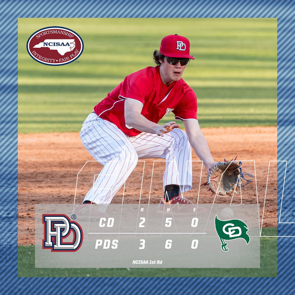 ADVANCING!!! Chargers Baseball comes away with the victory over CCDS as Ziegler goes the distance! #pdschargers