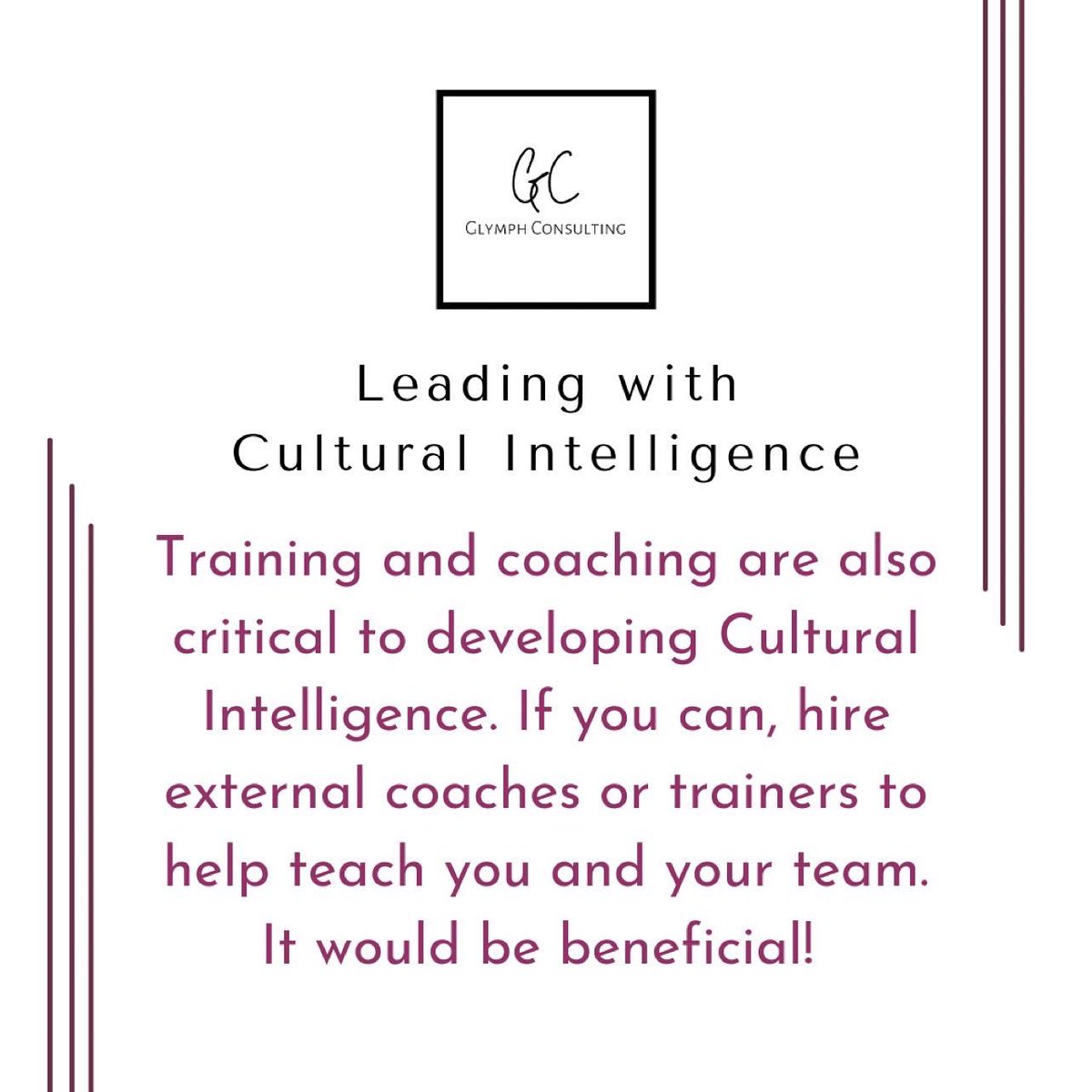 GlymphConsult's tweet photo. How does your Cultural Intelligence measure up?

#culture #cultures #intelligence #diverse #diversity #diversityandinclusion #knowledge #knowledgeispower #travel #travelgram #business #leaders #leadership #HR #inclusion #tuesdayvibe https://t.co/1GYU1eYC3l