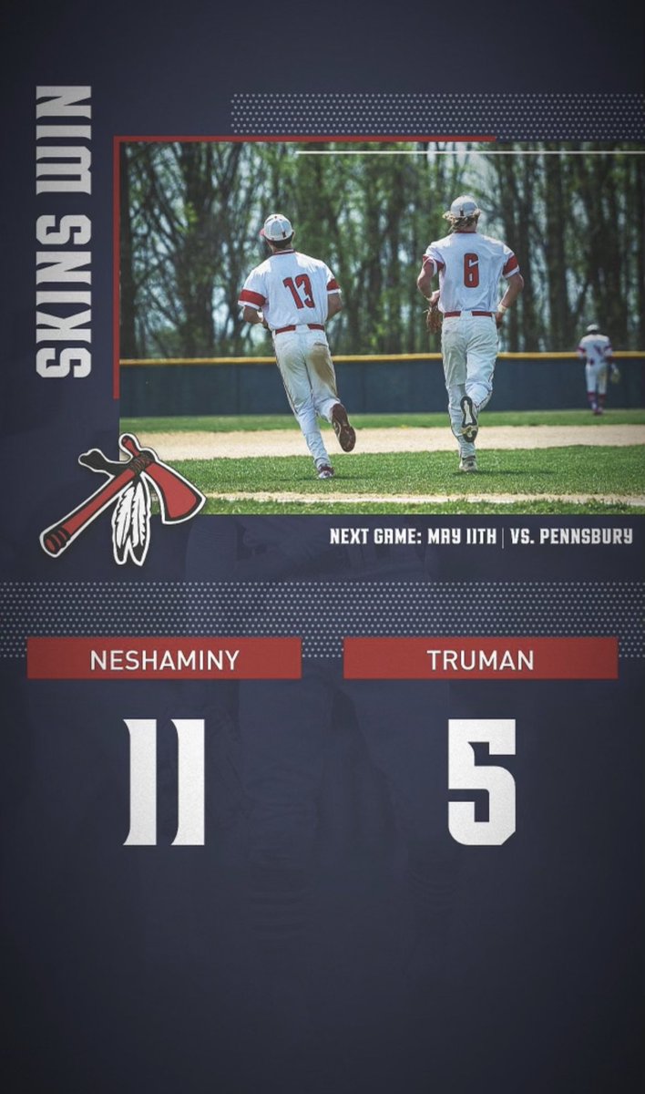 NeshaminyBB's tweet photo. Big W to start the week!

Mays: W, 6IP, 6H, 2ER, 9K
Krippel: 1IP, 0H, 0R, 3K

Kozlowski: 3-3, 2b(2), 2R,2RBI, BB
Hansen: 2-3 (2b), 2R, 2RBI,BB
Raven: 2-2 (HR), R, 2RBI, 2BB
Bonner: 2-3, 2RBI
Hardnock: RBI, BB
Trommer: 2R, BB
Morrow: 2BB
Beecher: R, 2HBP
R:Powell, DelBuno(2) https://t.co/FiM1u9cyrT
