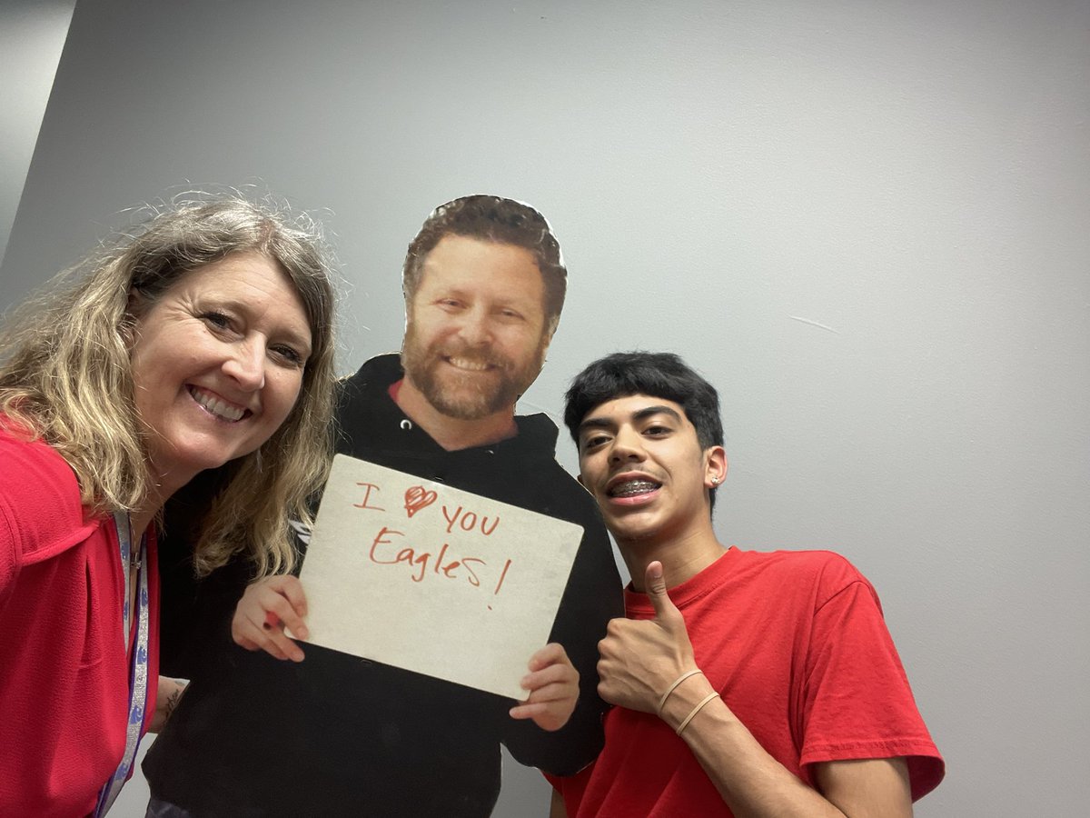 completeHSM's tweet photo. Flat @thebotty made the rounds today at CHSM!  #believeinbotts 💜 https://t.co/kAbvtyzPDS