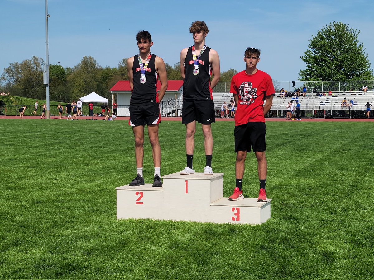 Jaycob Kolleda first and Anthony Robinson second in the high jump!