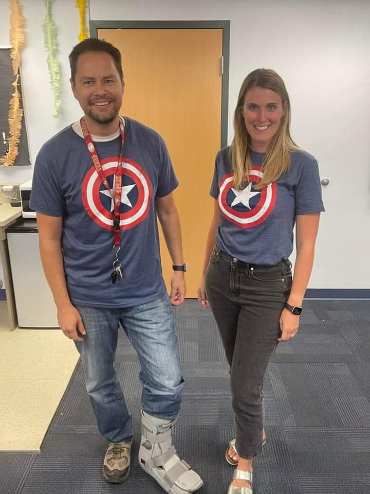 SunsetEagles's tweet photo. Secret Staff Spirit Day #2.  What could the theme be 🤔🤔🤔🤔🤔🤔 https://t.co/kzLm3j1tMS