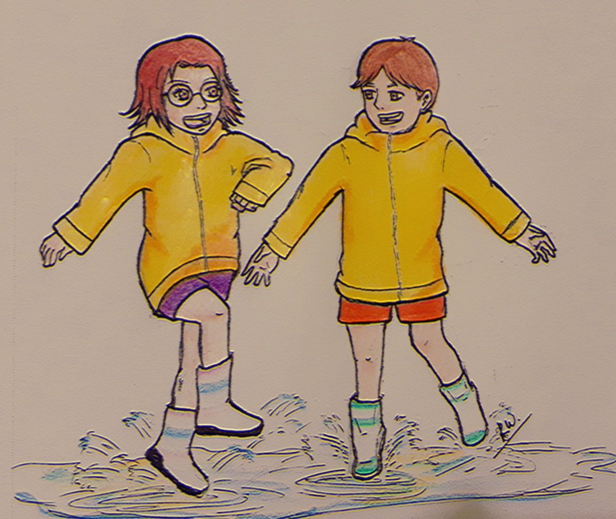Hodgins_Cian's tweet photo. #モブハン版ワンドロワンライ
お題「水たまり」

#mobuhan https://t.co/GQtPtps1jF