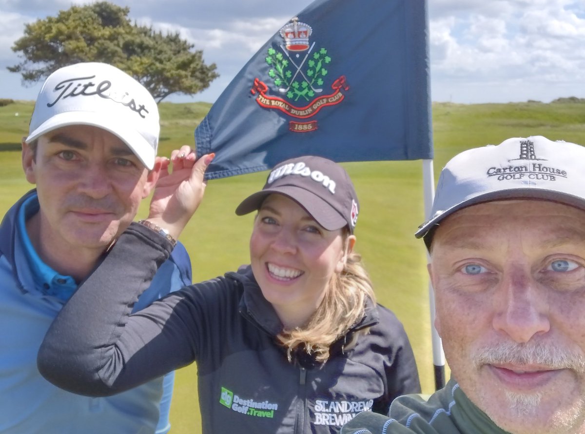DoylerTweets's tweet photo. Pleasure to play with @rachmcqueen and Dermot @DGgolfguide @Royaldublin1 today. Beautiful sunshine, but I think Rachael brought some gale force wind from the Outer Hebrides with her! Pints were earned #3ClubWind #SometimesMore https://t.co/4n9EYS8NWK