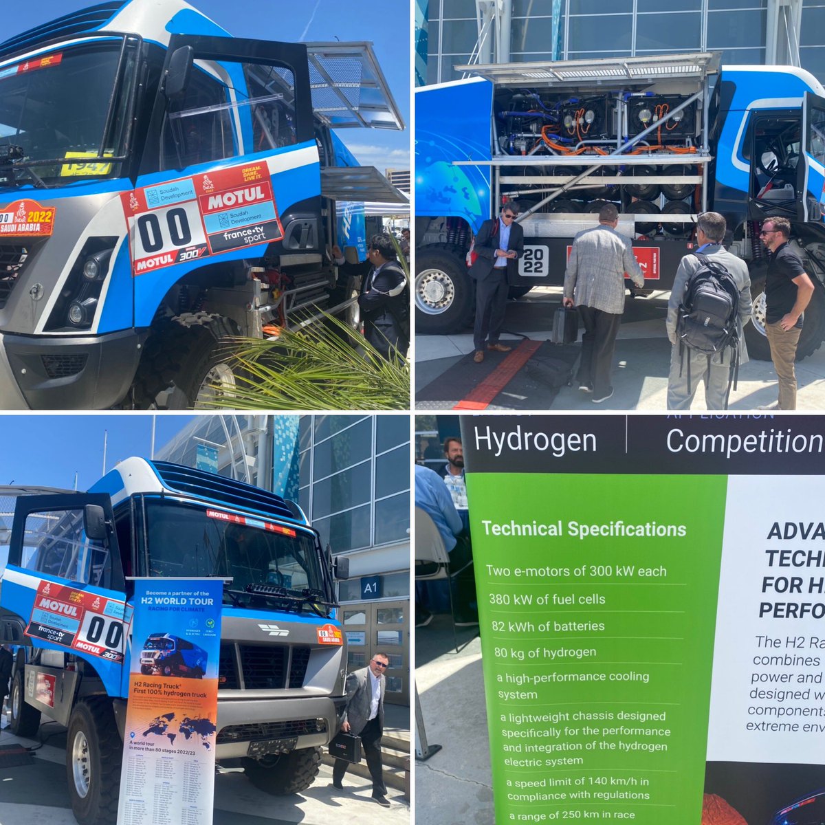 CleantechWatch's tweet photo. @ANativeAngeleno: 'Here at ACT Expo checking out @GaussinGroup’s racing truck, powered by hydrogen and fuel cells. #ACTExpo22 #ACTexpo ' https://t.co/VAn3qpz5p9, see more https://t.co/hIx3w10wAa