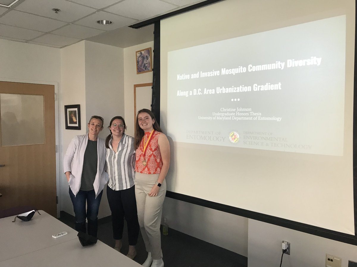 BenoitArielle's tweet photo. Really proud of #InsectTerp Christine who passed her entm honors thesis with high honors yesterday! She worked with @MosquitoDoc and I since 2019, did some really impressive work, and was a joy to mentor. Congrats to all @UMDEntomology UG honors grads! https://t.co/wRfFrtaUVb