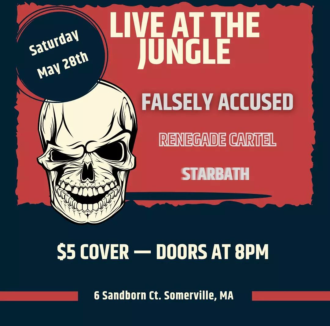 StarBathBand's tweet photo. Check us out in Somerville, MA on May 28th @thejunglecmc 

We'll be rocking out with Renegade Cartel and Falsely Accused and it's gonna be freaking sweet!

#livemusic #liveperformance #somerville #rockmusic #rock #heavypsychedelicrock #musicperformance #localmusic https://t.co/indc8NUlGL