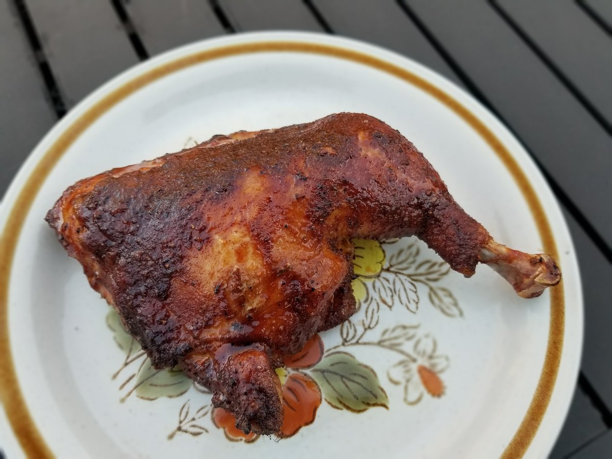 morningwoodbbq's tweet photo. Just a big-ass chicken leg quarter. #bbq #bbqlife #chicken #chickenlegquarters https://t.co/gg6tJFYOYu