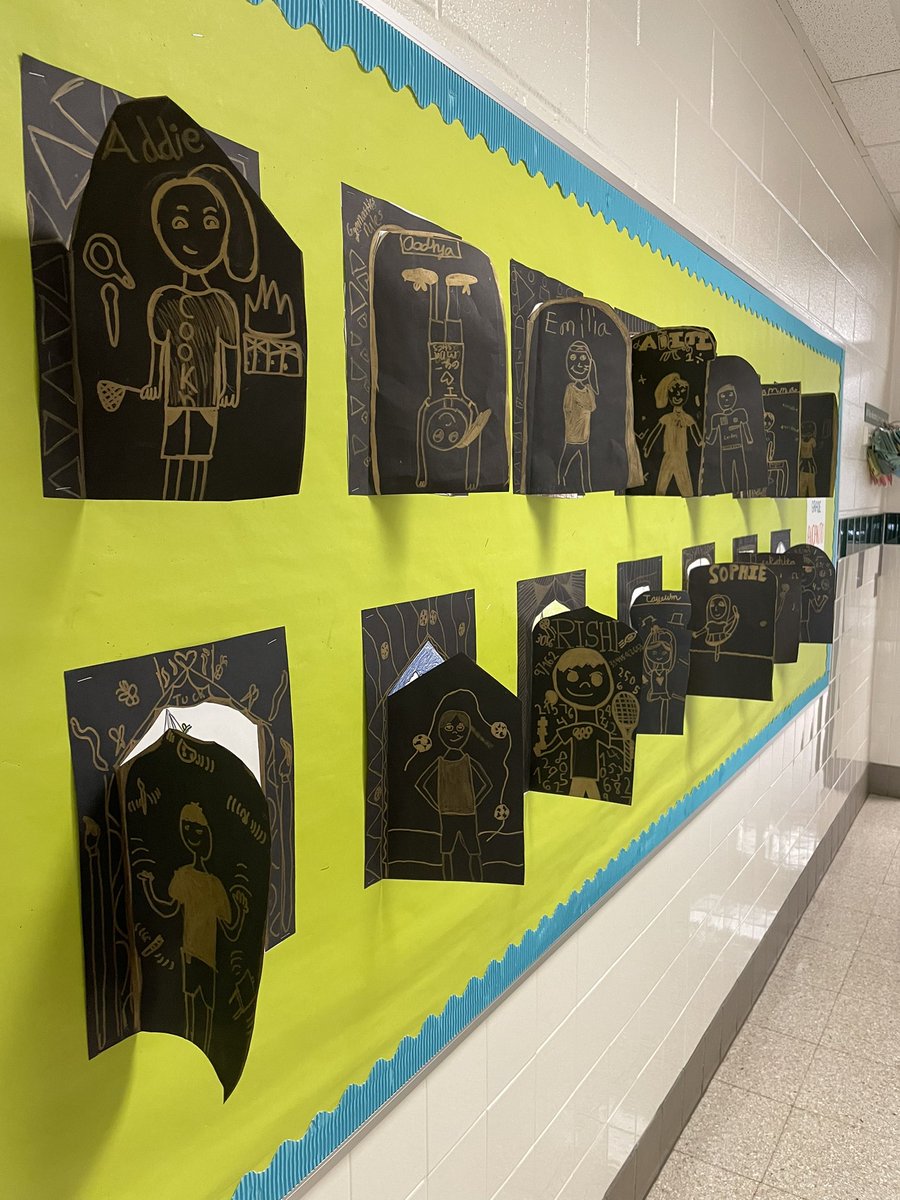 Beautiful Encanto inspired art lines the halls of Mill Run. No wonder the students keep singing, “We don’t talk about Bruno!” 🤣 #mres22