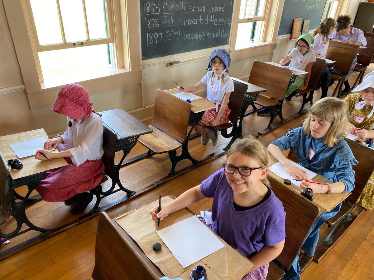 EWA_MCS's tweet photo. Corinth one room school house experience for Mrs. William's class! https://t.co/svp3Rc1UwD