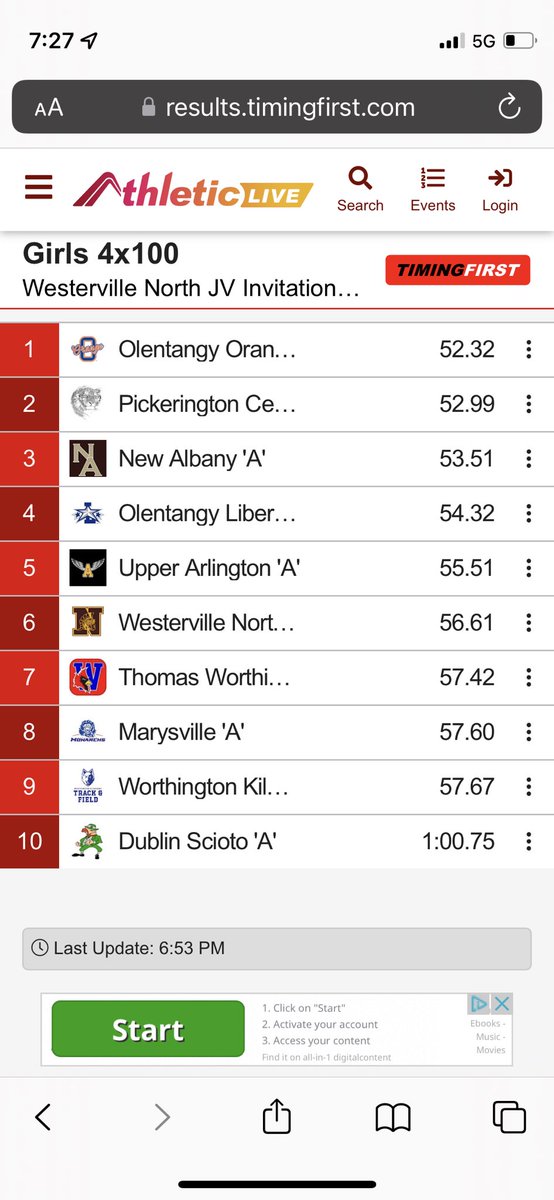 Congrats to the girls 4x100m on the win tonight! S. Shaw, M. Willis, T. Gist and <a href="/hmiles05/">Hailey</a> !