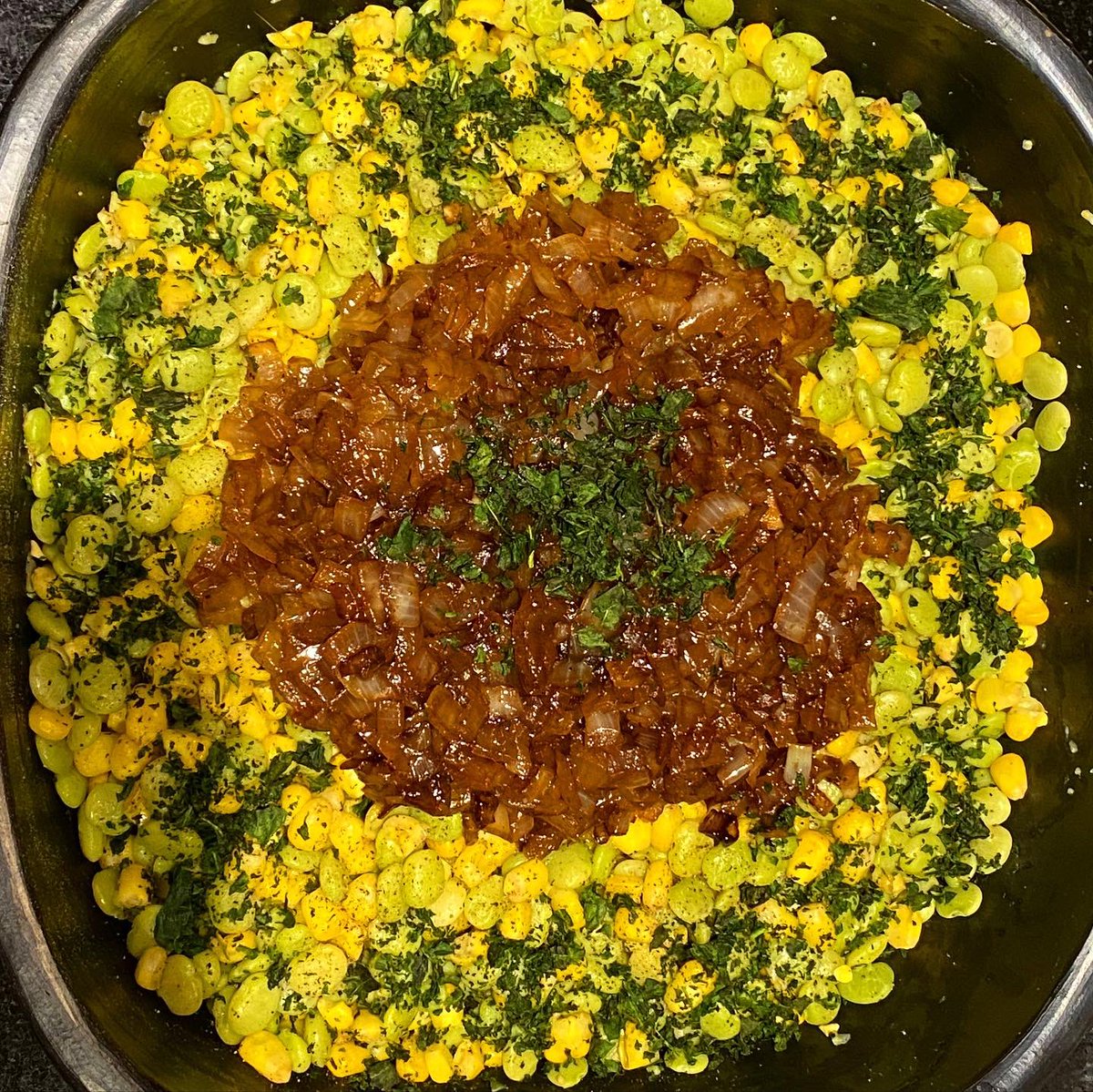 LoraStocker's tweet photo. I made one of #AvaGardner’s favorite dishes for supper - #succotash! This #recipe comes from the @AvaMuseum collection. In addition to the corn and baby lima beans, I like to include sautéed onions and some fresh herbs to top off the dish.

#TCMParty #CookingWithAva https://t.co/WgW6YAnqnM