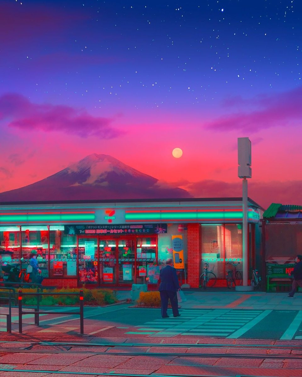 YagedanArt's tweet photo. 𝘍𝘶𝘫𝘪 &amp; 𝘌𝘭𝘦𝘷𝘦𝘯 🗻🉐🟢
https://t.co/yALyw8RQTt

#fuji #7eleven #aesthetic #vaporwave #digitalart https://t.co/vrug3hRhPV