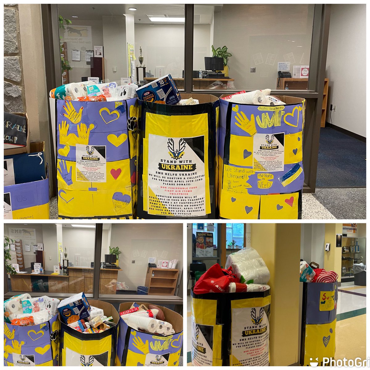 SMS6Counselor's tweet image. SO VERY THANKFUL TO THE SUTTON COMMUNITY-6th AND 7th/8th campus FOR STANDING W/ UKRAINE!! #IBCARING #SERVICEINACTION #SUTTONSTRONG @SuttonPrincipal @suttoncougarsAP @DrMightyN @ICounsel_APS @SMSCounselor8th @SuttonCougars @SuttonMYP