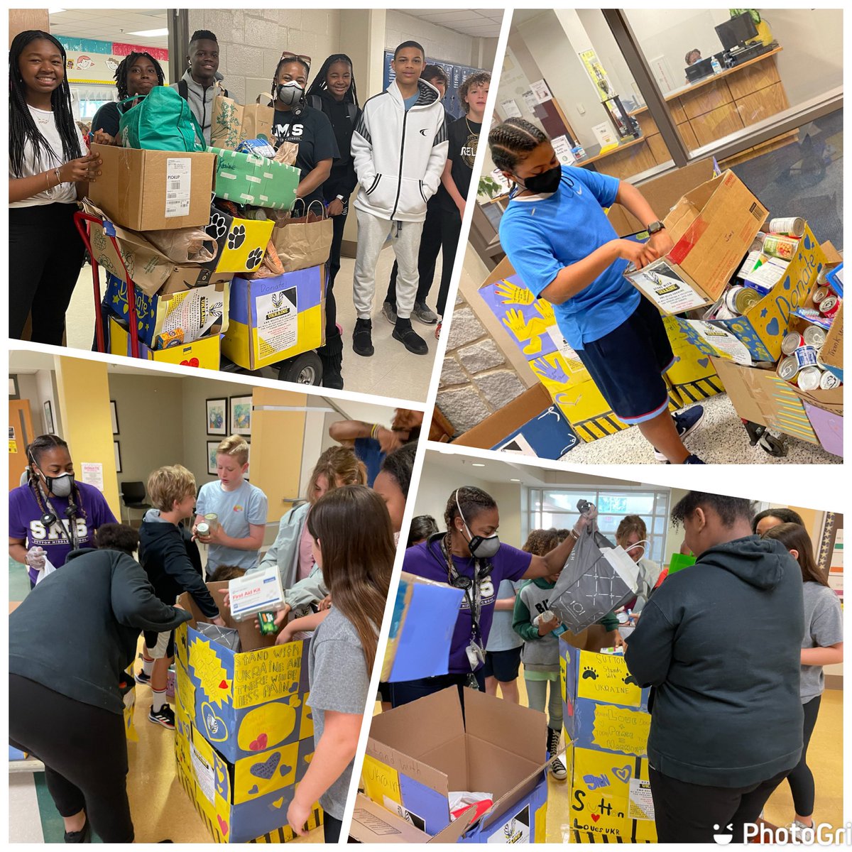 SMS6Counselor's tweet image. SO VERY THANKFUL TO THE SUTTON COMMUNITY-6th AND 7th/8th campus FOR STANDING W/ UKRAINE!! #IBCARING #SERVICEINACTION #SUTTONSTRONG @SuttonPrincipal @suttoncougarsAP @DrMightyN @ICounsel_APS @SMSCounselor8th @SuttonCougars @SuttonMYP