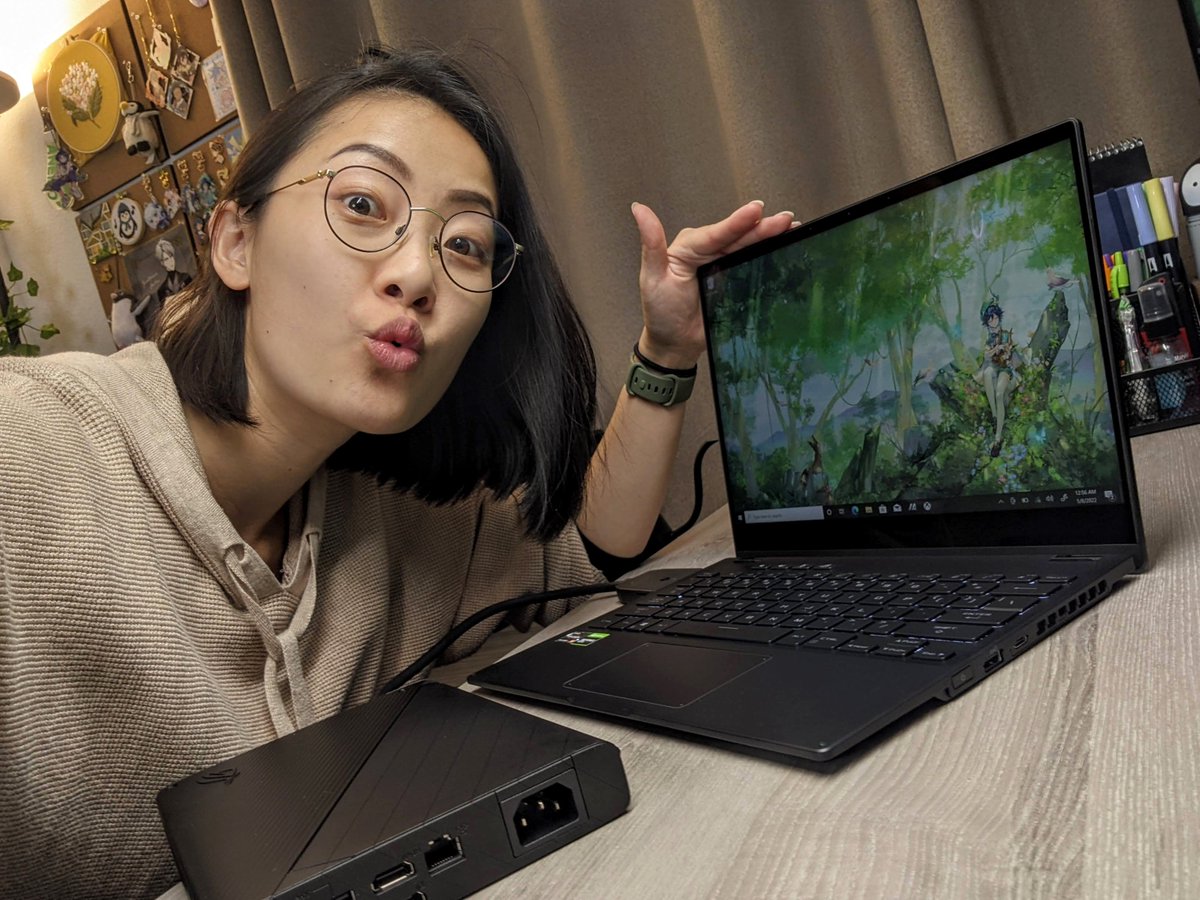 ying_verse's tweet photo. Just got the ASUS ROG Flow X13 and XG Mobile, thank you @ASUS_ROGNA for sending these!
It's a sleek lil guy, but the XG Mobile power boost ensures I can always see my best boi in the best quality!! ๐ฅบ
More info: https://t.co/wdjkpoDdBF
#ad #ASUS #ROG #FlowX13 https://t.co/B7Qu4nHR78