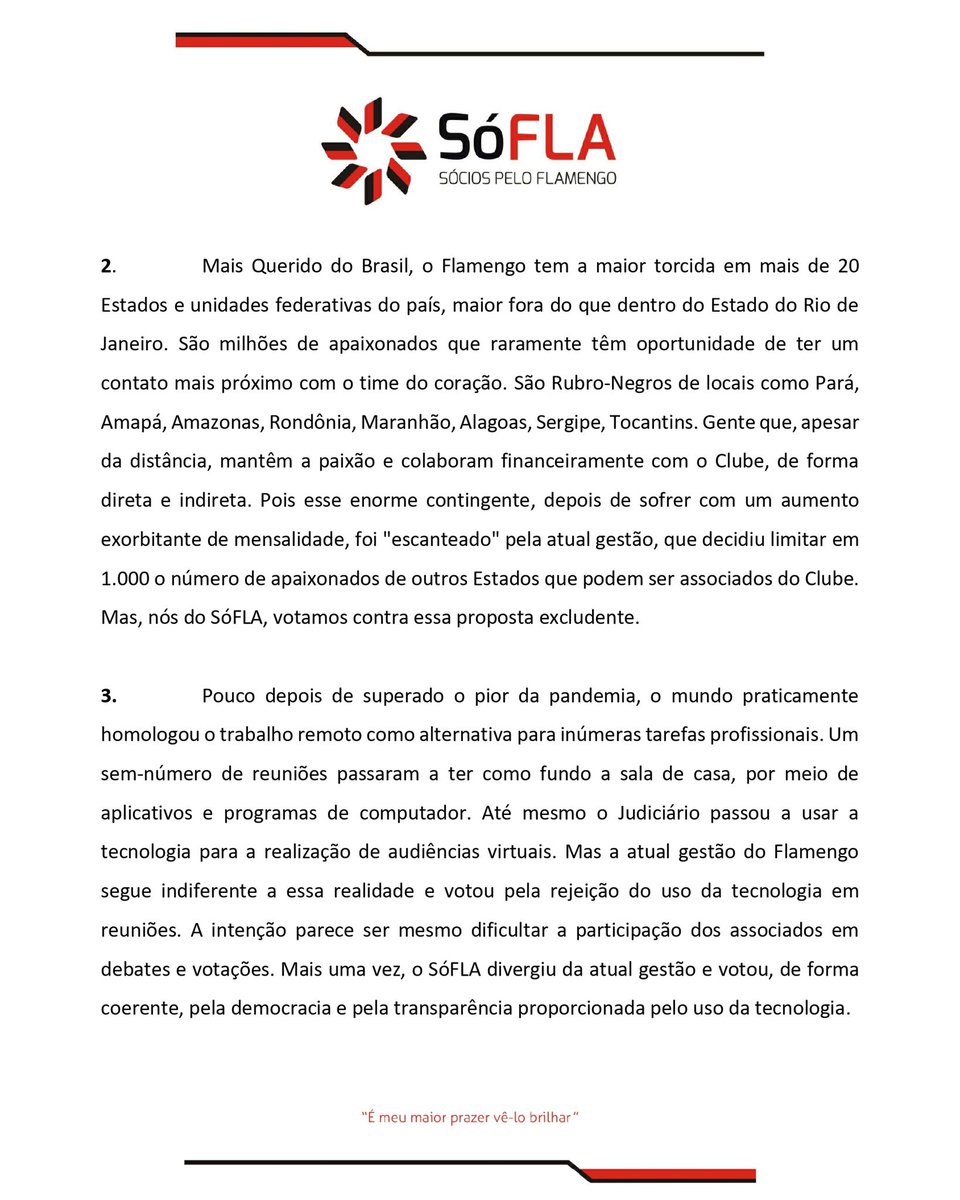 SociosPeloFla's tweet photo. Nota Oficial Acerca da Reunião do Conselho Deliberativo do @Flamengo , realizada no dia 09.05.2022. https://t.co/YfcF3JsXL9