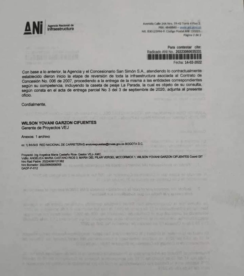 Armand0pc's tweet photo. Han firmado por 10 años más el contrato #1702 de 2021 @InviasOficial peaje La Parada, entregando a la Unión Temporal Peajes Nacionales la administración del peaje hasta el año 2031. Exigimos un tratamiento diferente para los habitantes de Villa del Rosario y áreas cercanas… https://t.co/tmA0XamjXX