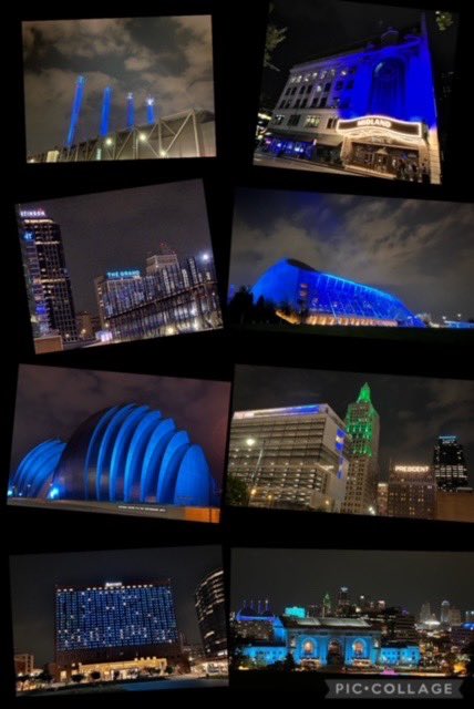 Kansas City looks even more beautiful in teal! Light it teal for food allergy awareness #lightitteal #FoodAllergyAwarenessWeek #foodallergy @ChildrensMercy @ResearchCM @FoodAllergy