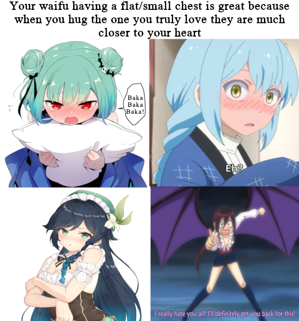 NKZTempest's tweet photo. Took some time to edit this one together for fun. I included some special and rare unique case ones. My #waifus Rushia, Rimuru (Slime/Genderless), Barbatos/Venti (Achron/Agender), and Lady Bat (Bat/Reverse Trap). #Waifu #Rushia #Rimuru #Barbatos #Venti #LadyBat #Animewaifus https://t.co/J3KdMsoCQP