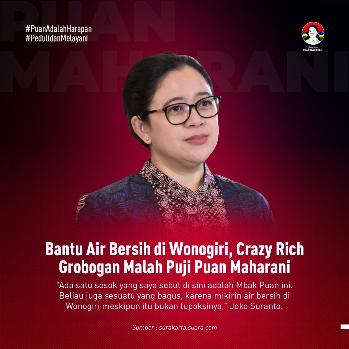 Adityaa237's tweet photo. Seorg warga memuji Puan Maharani yg relah memikirkan Wonogiri utk mendapatkan air bersih, padahal itu bukan tupoksinya👍
#AspirasiPerempuan
Puan Presiden Indonesia https://t.co/8L9lVQgCwh