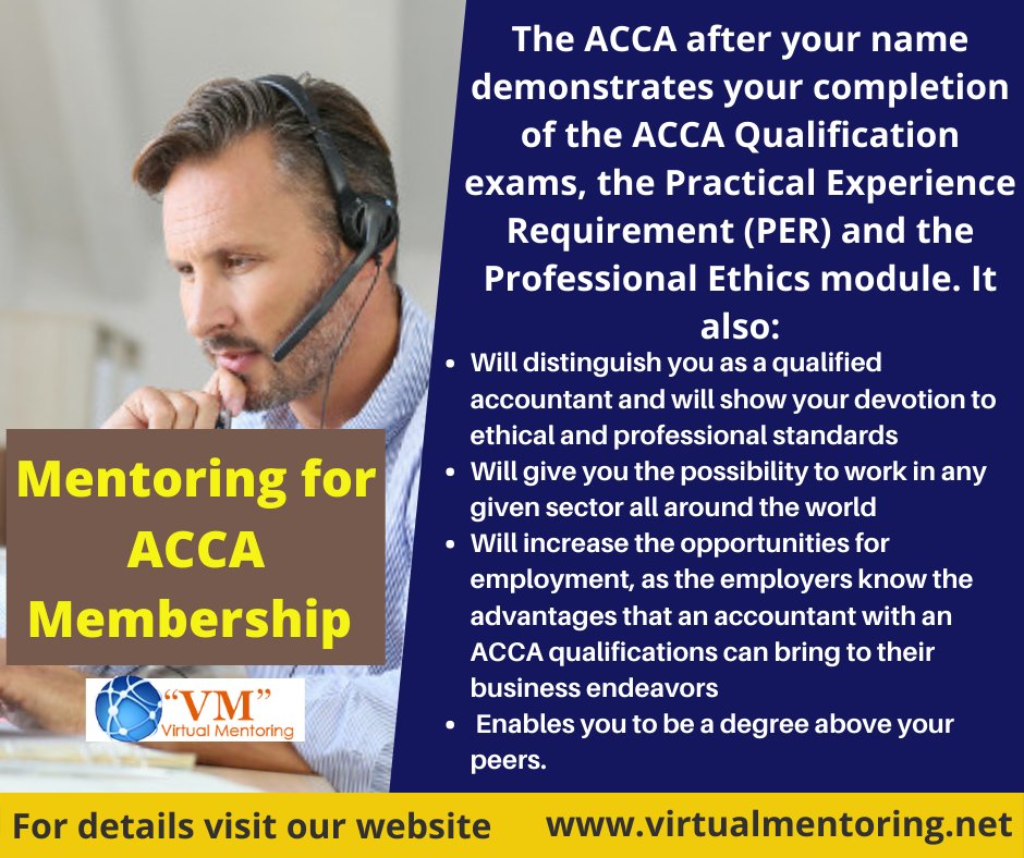 VMentoring's tweet photo. Guidance Services for availing #ACCAMembership

We offer our services to ACCA Affiliates in obtaining an ACCA Membership after completing 36 months of experience. 
 Register with us!!  
https://t.co/VdBLtvolSS https://t.co/oS3RDldyyL