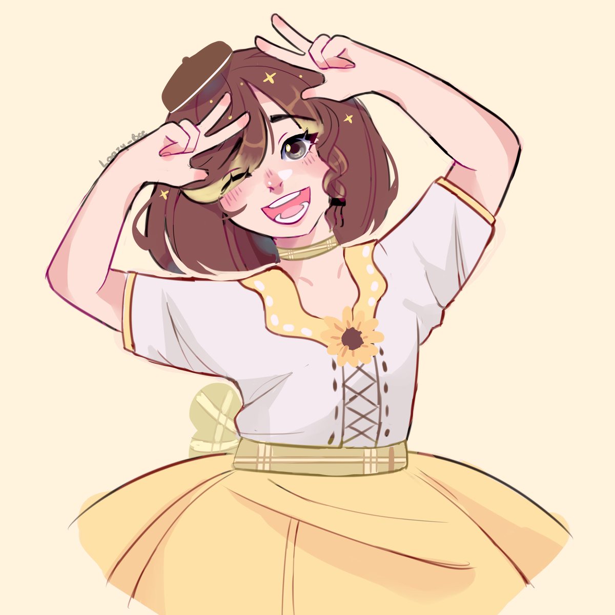 ChocoHimawariVT's tweet photo. Espero que hayan tenido un lindo día✨💛 
Descansen y pasen linda noche 

🎨:Laazy_Bee https://t.co/X3lUelrJCK