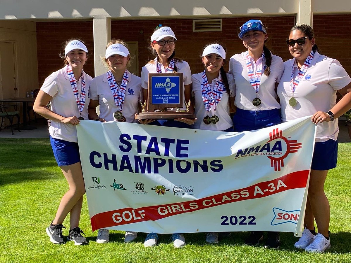 _NMAA's tweet image. Mesilla Valley Boys and Socorro Girls win the 2022 A-3A State Golf Championship presented by Realty One of New Mexico at the Canyon Club
