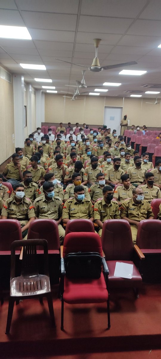 flyarul's tweet photo. Col Gaurav Sethi, Director Recruting (HQ), Chennai Zone Delivering Lecture on How to join Indian Army for NCC cadets.. Program oraganised by 1 (TN) Armd Sqdrn NCC, DDGD Vaishnav College Today @NCCDte_TNPAN @Def_PRO_Chennai @HQ_DG_NCC https://t.co/Z2bLtRtBqC