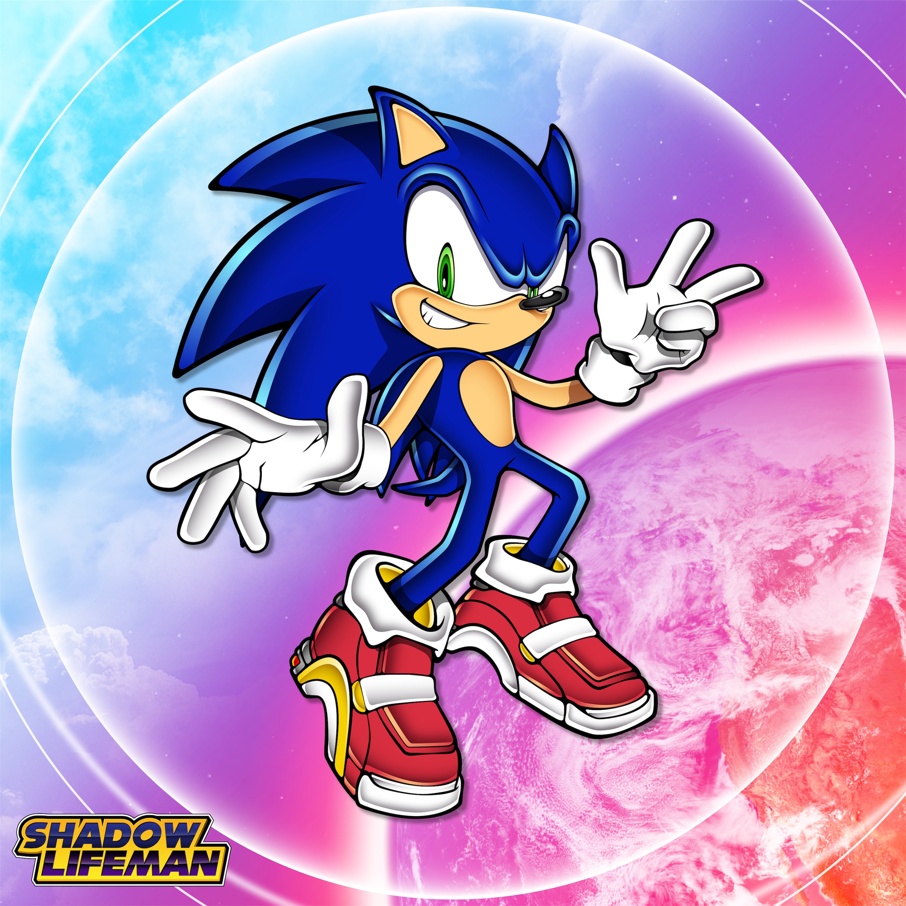 Last Post Of The Day) Shadow With His New Style Shoes by sonicyemen