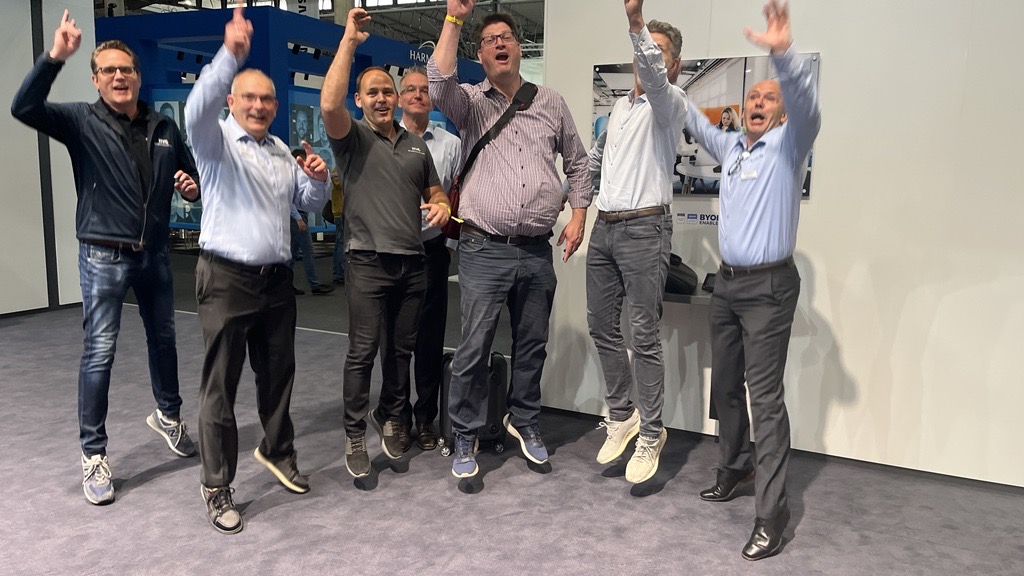 Gestern am Stand unseres Partners <a href="/Crestron/">Crestron</a>  Electronics.

#ISE2022 #Messe #Barcelona