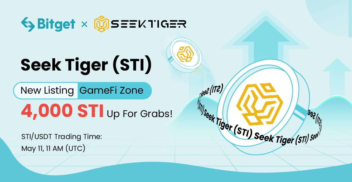Bitget Lists <a href="/SeekTiger/">SeekTiger</a> in #GameFiZone - 4,000 $STI Prizes to be Won!

Trading Time: May 10, 11 AM (UTC)   
Campaign Period: May 10, 3 AM - May 20, 3 AM (UTC) 

Read more 👉 bit.ly/3N7oEec