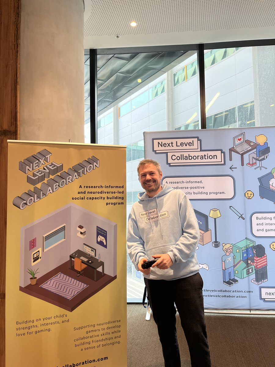 hattdesigns's tweet photo. 🎮🥳Celebrate #MelbourneKnowledgeWeek with @NextLevelCollab at Melbourne Connect. You can learn more about our programs or just marvel at the amazing artwork of Jamie Harrop. I'll be there playing co-op games between 11am-12.30pm today, and 1pm to 3pm tomorrow. Visit for a game! https://t.co/heNMHui3B9
