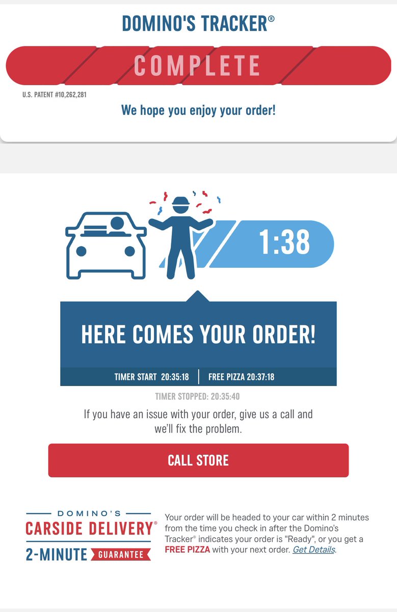 Lukelebarbu's tweet photo. @dominos I’ve been waiting for 9+ minutes at this point and still am but you all stopped the timer almost immediately after it began… https://t.co/mMStPJpYtN