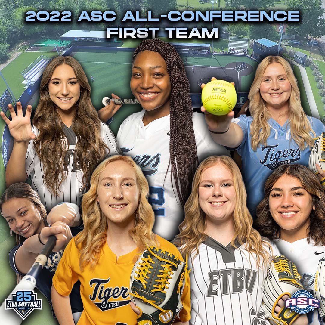 ETBU_Softball's tweet photo. Congratulations to all of our girls and their All-Conference awards this year! 🐯🥎
#TigerSoftball #TigersUnite https://t.co/xF80DKsDTX