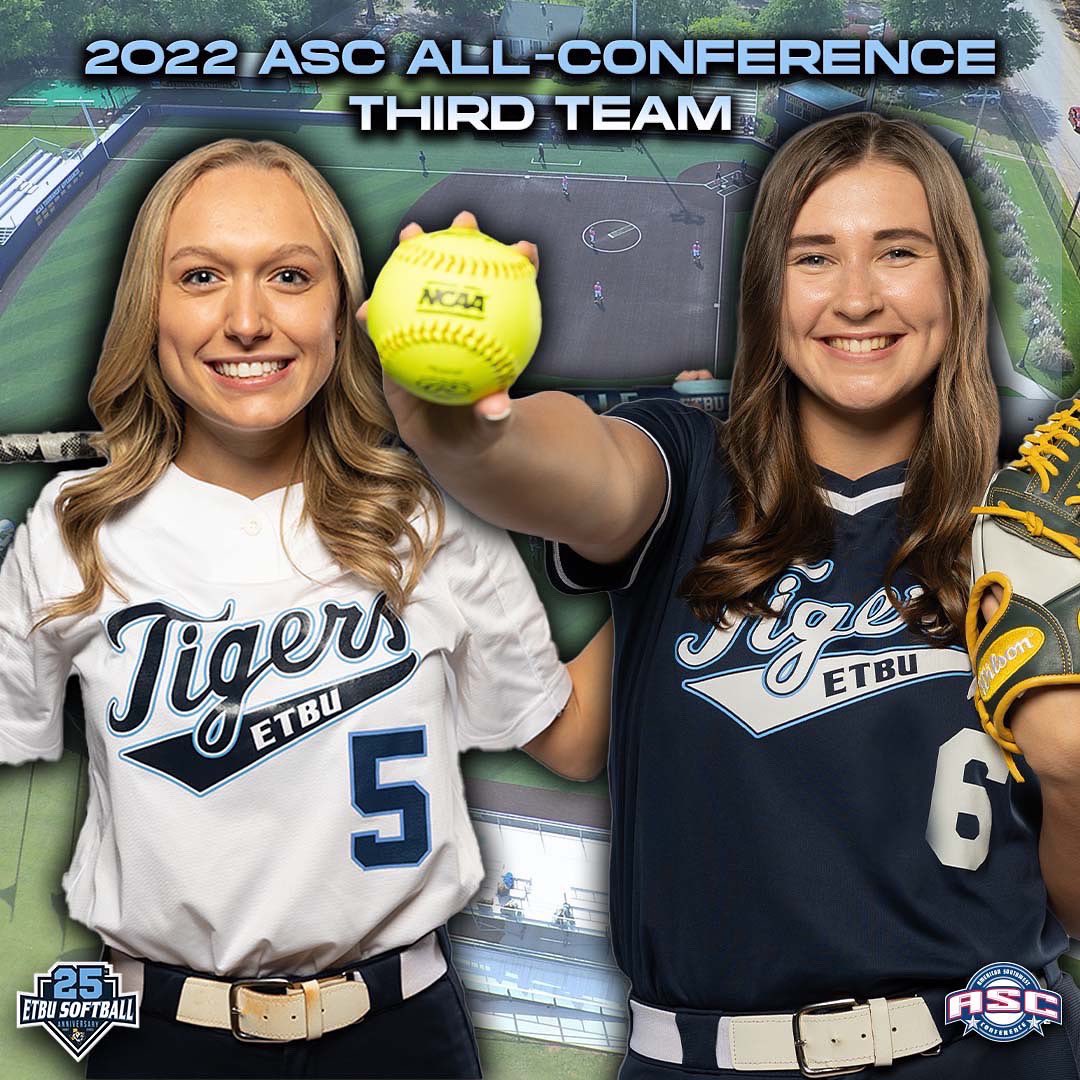 ETBU_Softball's tweet photo. Congratulations to all of our girls and their All-Conference awards this year! 🐯🥎
#TigerSoftball #TigersUnite https://t.co/xF80DKsDTX