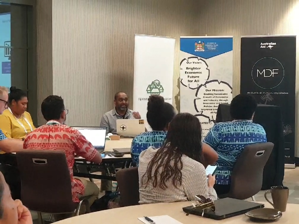 MDFGlobal's tweet photo. MDF was delighted to host the first in-person #Fiji Tourism Statistics Taskforce session with #Twenty31 consultant @OliMartin to discuss key market insights and research at #FTE2022
@AusHCFJ @MCTTTFiji @TourismFiji @FHTA_Fiji  
#FijiTourismExpo #data #insights https://t.co/VnQE3BI79a