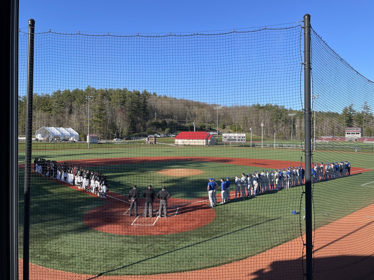GoAssumptionU's tweet photo. @AssumptionBASE lining up for tonight’s Northeast 10 first round playoff matchup at Franklin Pierce https://t.co/SWWRLqzejI