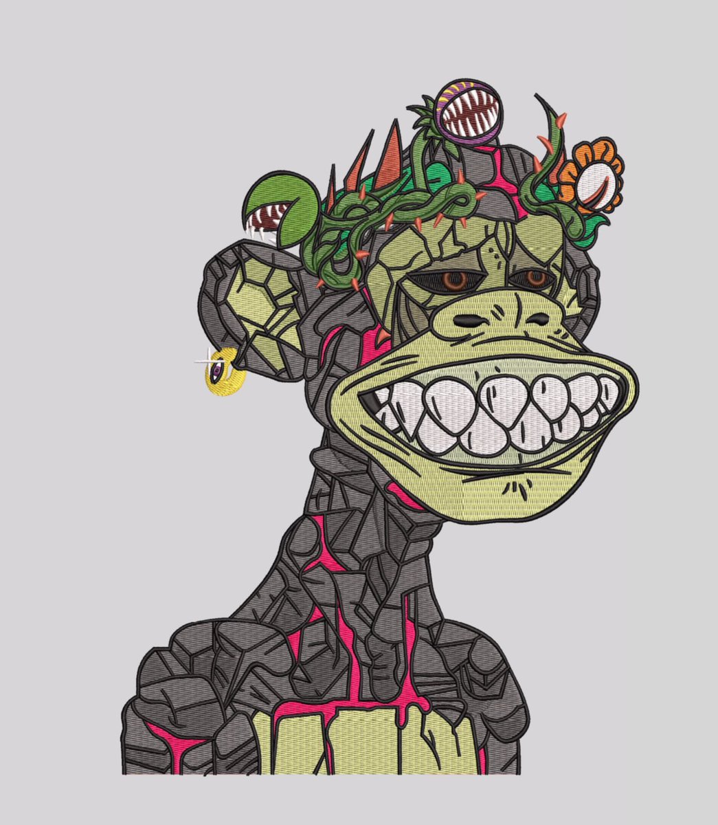 Just got sent the file for my custom #MAYC jacket by <a href="/workwaresio/">workwares.eth</a> <a href="/1800lvcas/">lvcas.eth</a> you can just see how detailed the embroidery work is. Can’t fucking wait. <a href="/BoredApeYC/">Bored Ape Yacht Club 🍌</a>