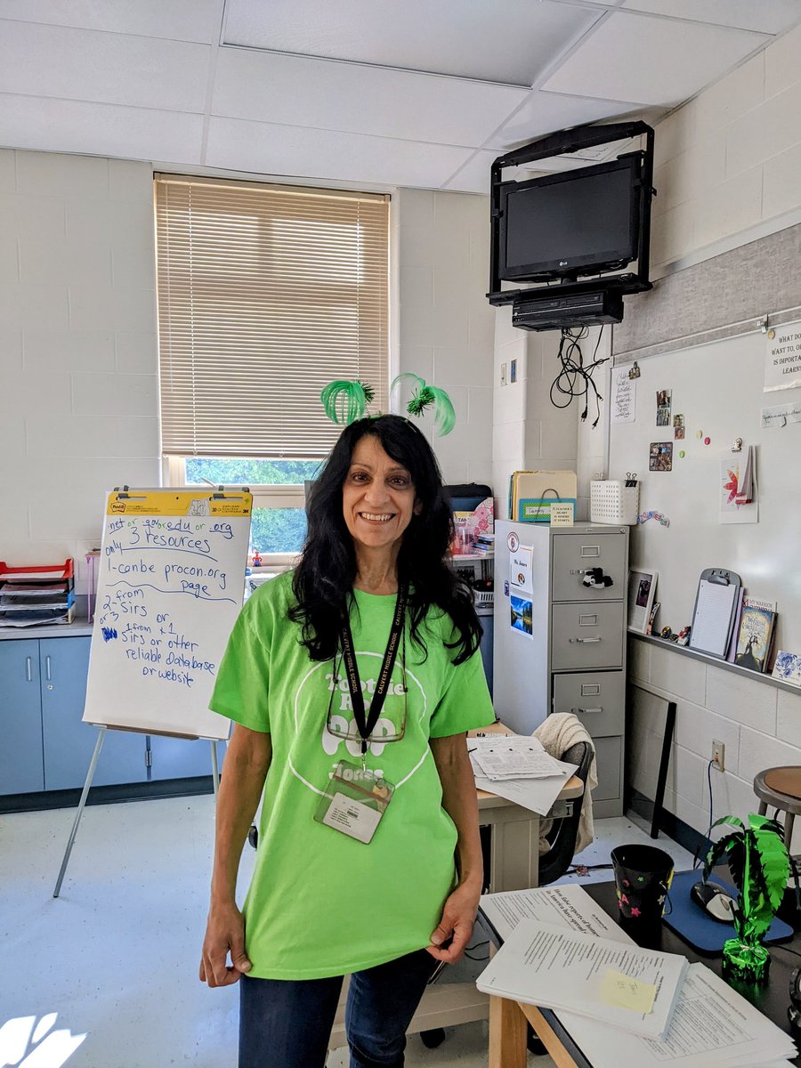 Day 2 CMS Mental Health Awareness Spirit week. We wear green to end the stigma associated with mental health. Tomorrow is Workout Wednesday! Dress for exercise! #calvertmentalhealthmatters
