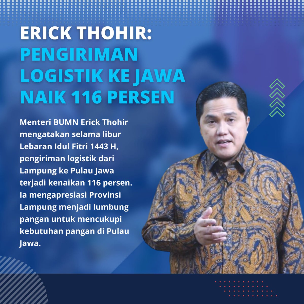 OTONK2000's tweet photo. bukti ekonomi masyarakat mulai naik, sama seperti pak @erickthohir masyarakat juga memberikan apresiasi kepada provinsi lampung 🙏🙏 yg telah menjadi lumbung pangan untuk mencukupi kebutuhan pangan di pulau Jawa.
#BangkitBersamaET https://t.co/V7z4gYBpwZ