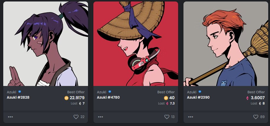 TraderAero's tweet photo. I mean...🤷‍♂️

Officially in the #Azuki fam at an avg of 7.4E each

Likely won't be holding onto all of them but these prices were too hard to ignore

Hope you all loaded up as well👀
Thanks for the fud @ZAGABOND https://t.co/5tzDrDkHVG