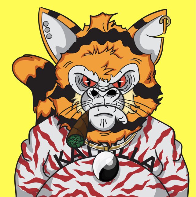 #KatRilla Limited Edition Art Collab between <a href="/kushkatz420/">Kush Katz NFT</a> X <a href="/AngryGorillaCB/">Angry Gorilla Club</a>  is growing by the day #WhoWantsOne