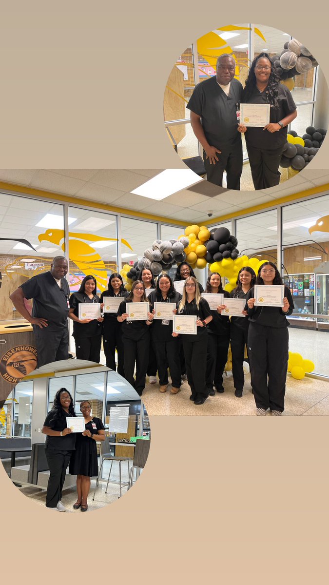 carradonyae's tweet photo. Today marked the day I became an official certified medical assistant. Thank you @Eisenhower_AISD https://t.co/nLndo52FGJ