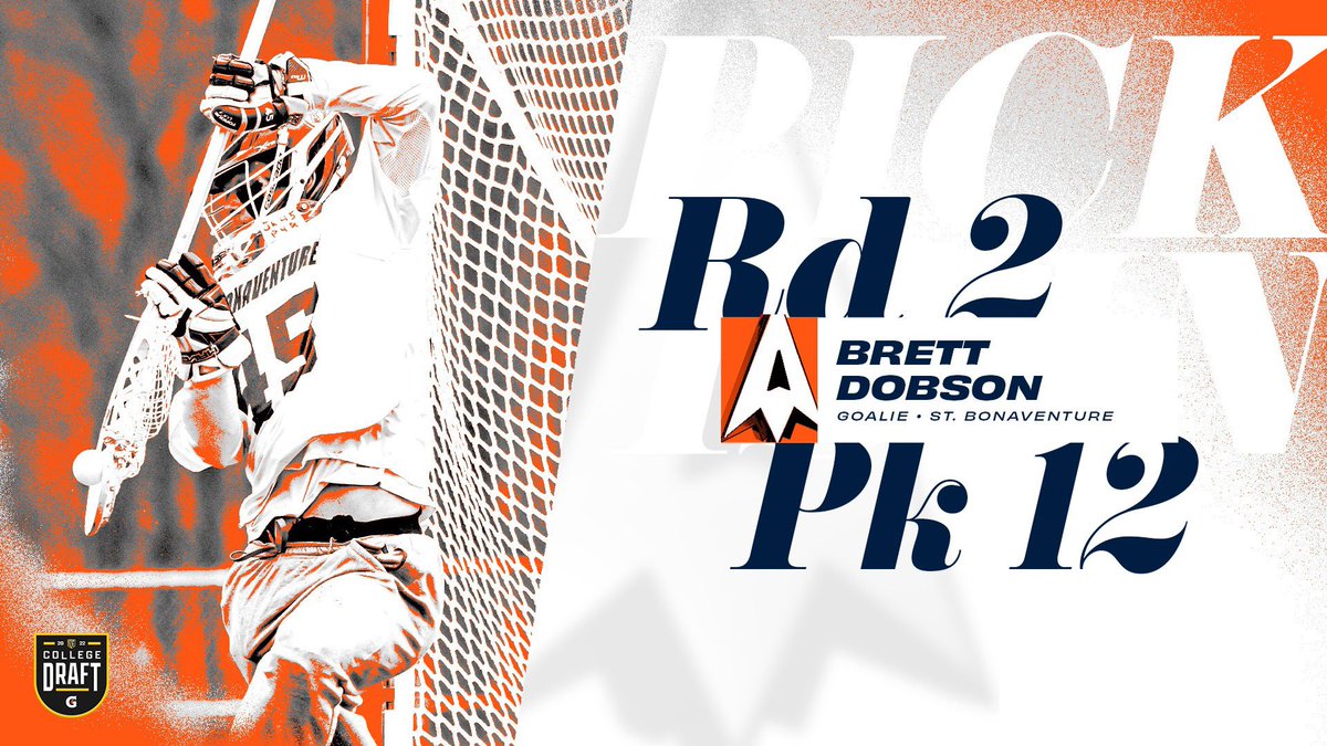 PremierLacrosse's tweet photo. With the #12 pick, the @PLLArchers select Brett Dobson from St. Bonaventure. https://t.co/8aaHDiEWqD